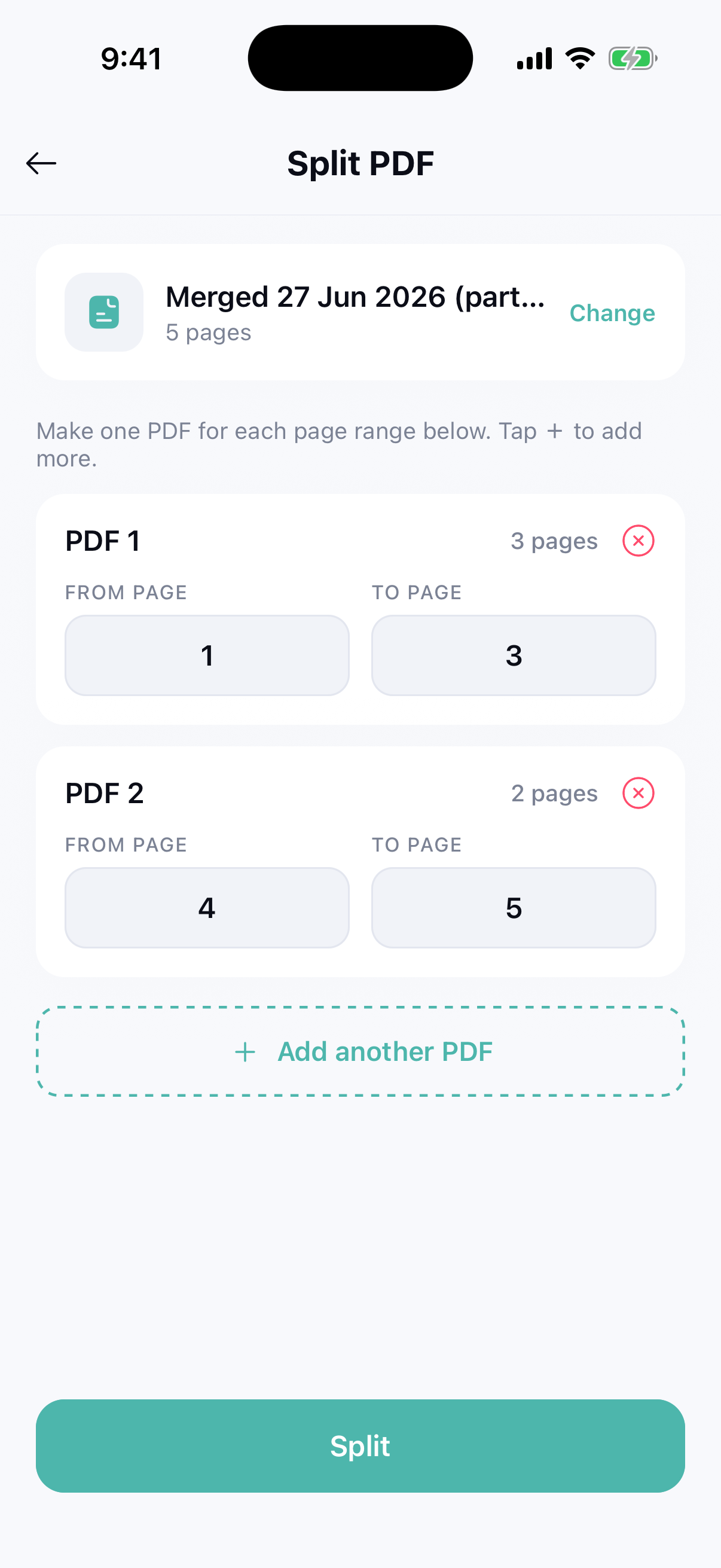 PDF Scanner — Split pages visually